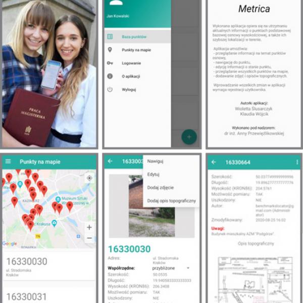 Wykonanie aplikacji mobilnej służącej do aktualizacji informacji o bazie punktów państwowej osnowy wysokościowej, a także ułatwiającej lokalizację tych punktów w terenie